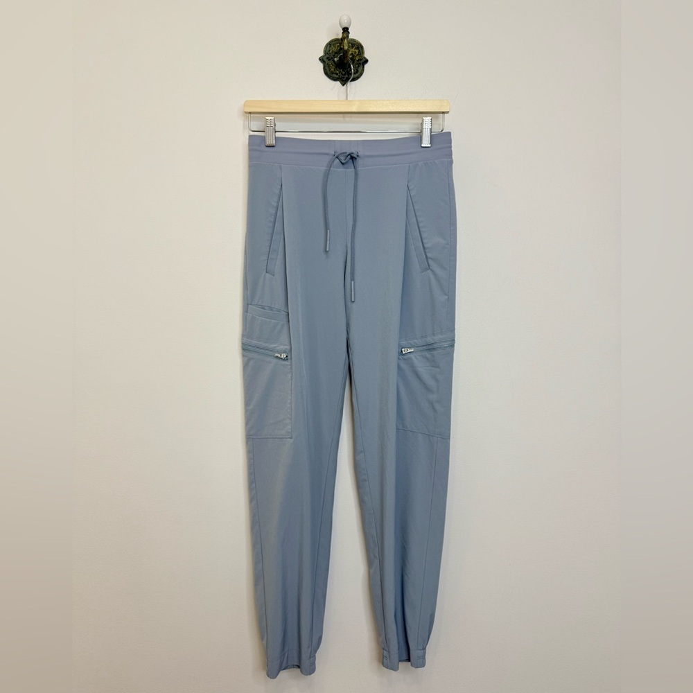 Athleta Go Far Travel Pant Blue Star Athletic Active Cargo Comfy Women’s Size 0